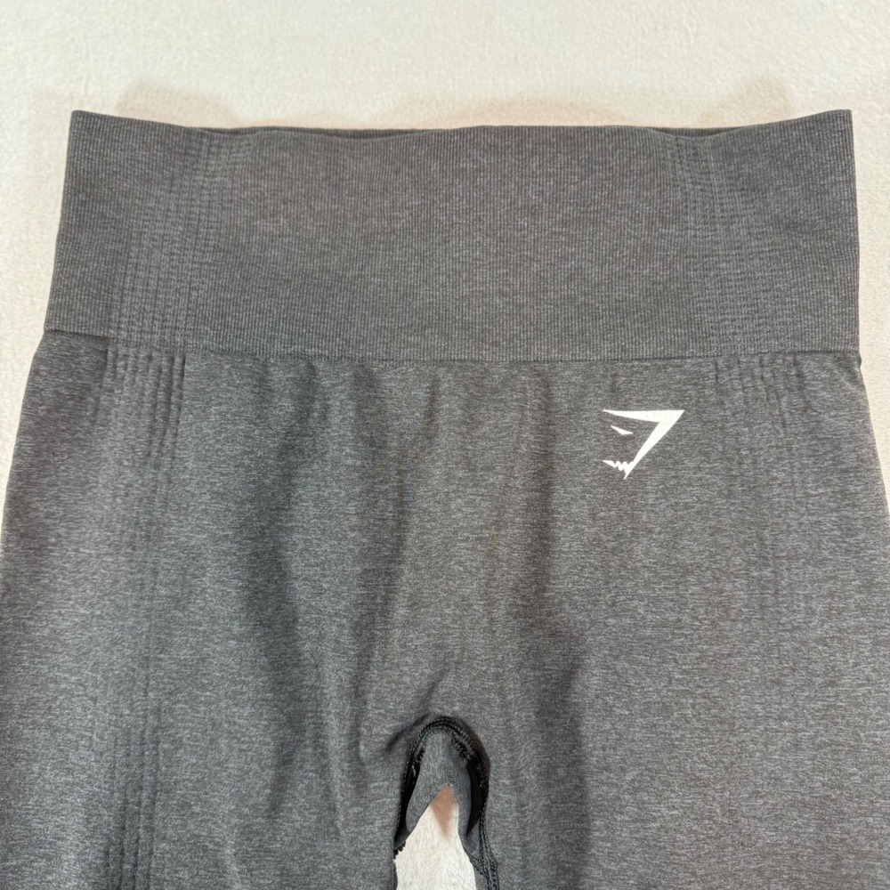 Gymshark Vital Seamless Leggings Womens XS Charcoal Grey Marl High Waisted - Picture 4 of 10